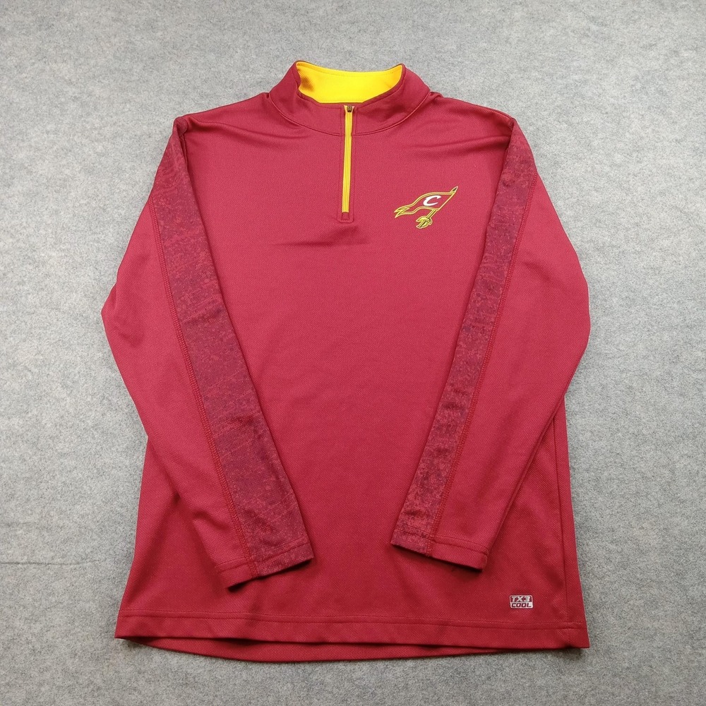 Cleveland Cavaliers Shirt Mens Medium Red NBA Basketball 1/4 Zip TX3 Cool
